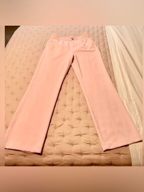 Lululemon Stretch High Rise Wide Leg Pants Pink Size 10 Lounge Travel Drawstring